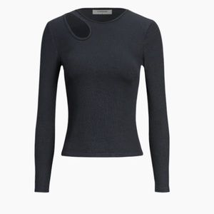 NWT Commense Slinky Long Sleeve Cutout Knit Top, size M